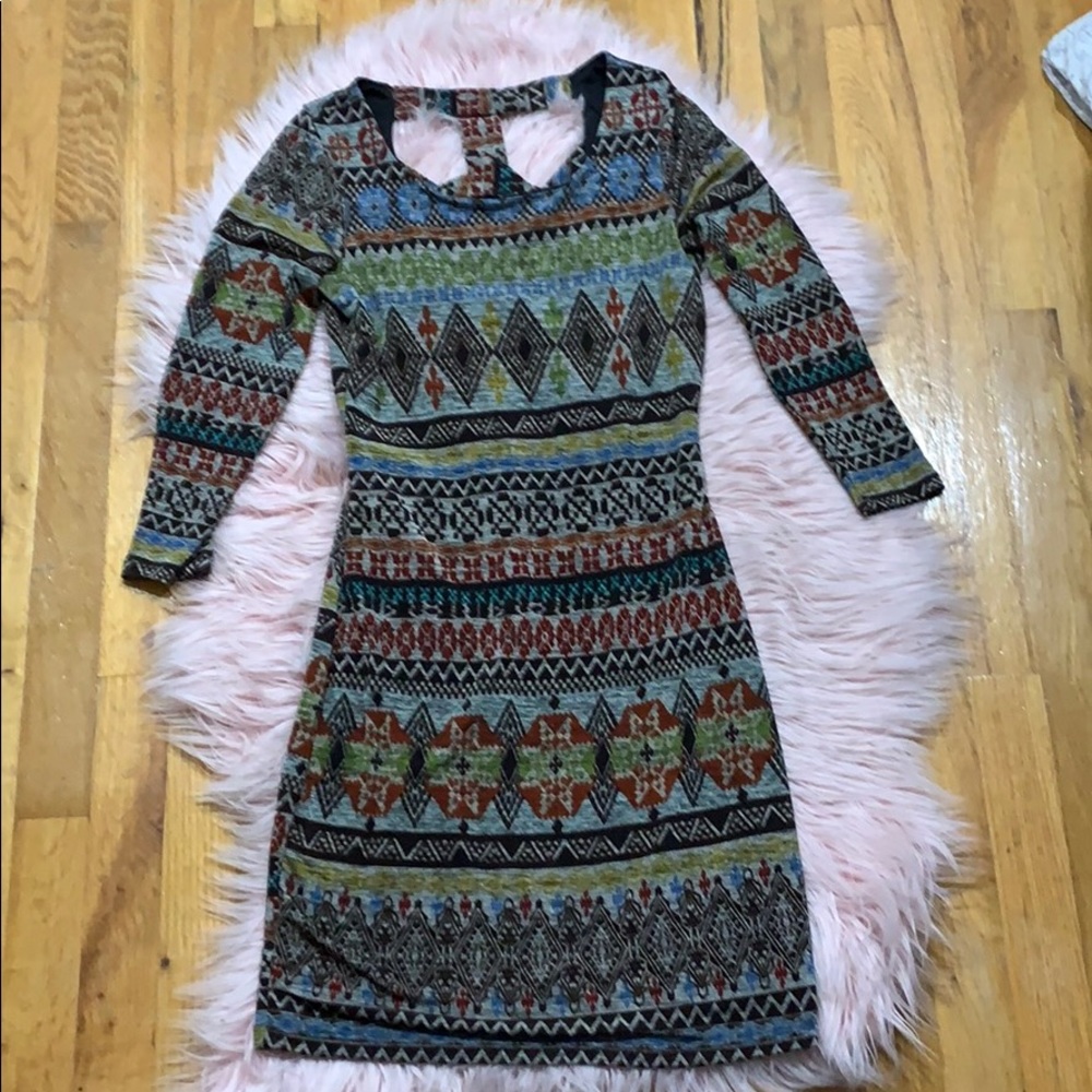 Multicolor pattern dress